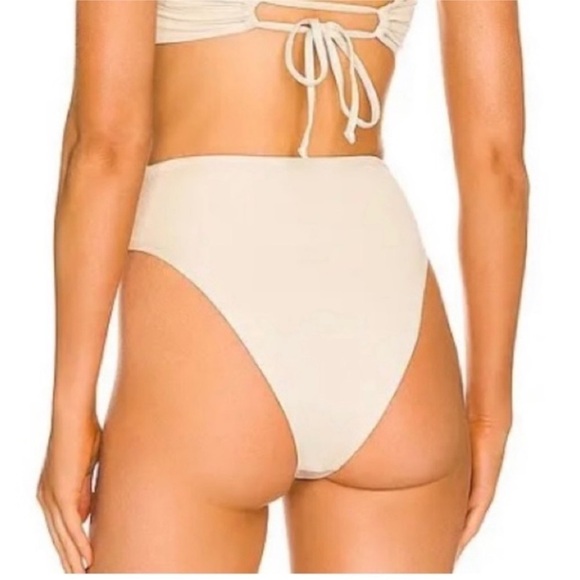 L*Space Shimmer Nancy Lee Bitsy Swim Bottoms Bone Sz M - Picture 3 of 7